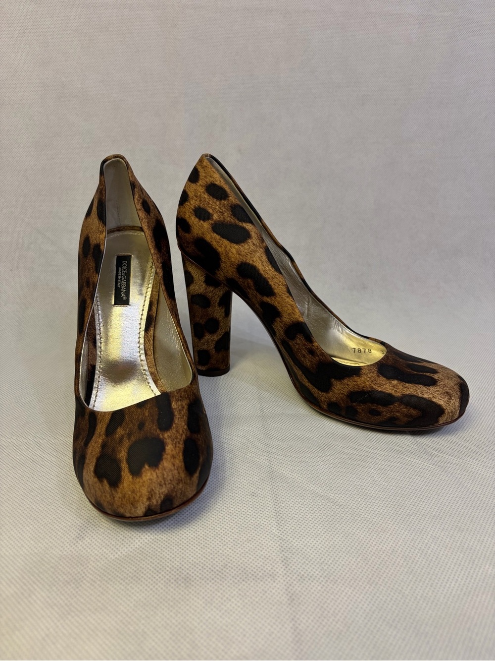 Dolce & Gabbana Leopard Print Heels, sz 39
